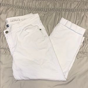New York & Company White Skinny Crop Pants